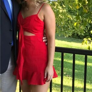 White fox boutique elora red dress